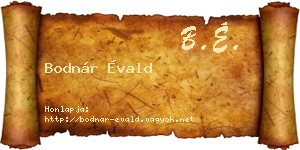 Bodnár Évald névjegykártya